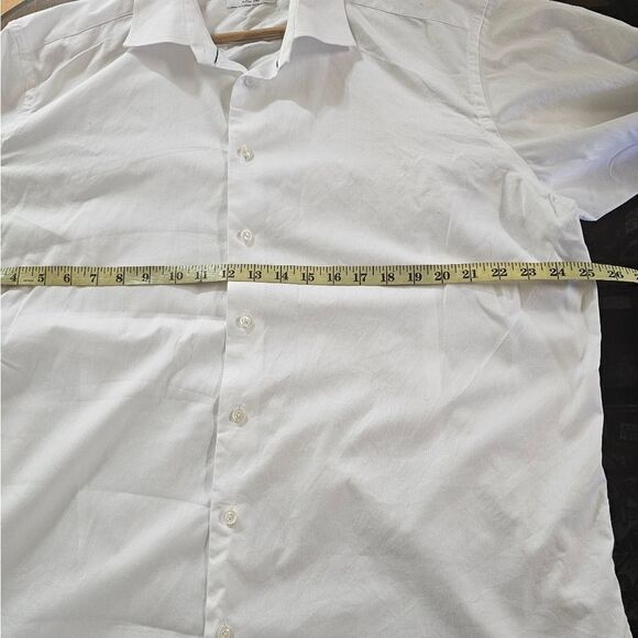 Eton Custom Made White French Cuff Dress Shirt 17 Classic Fit XL - Picture 9 of 14